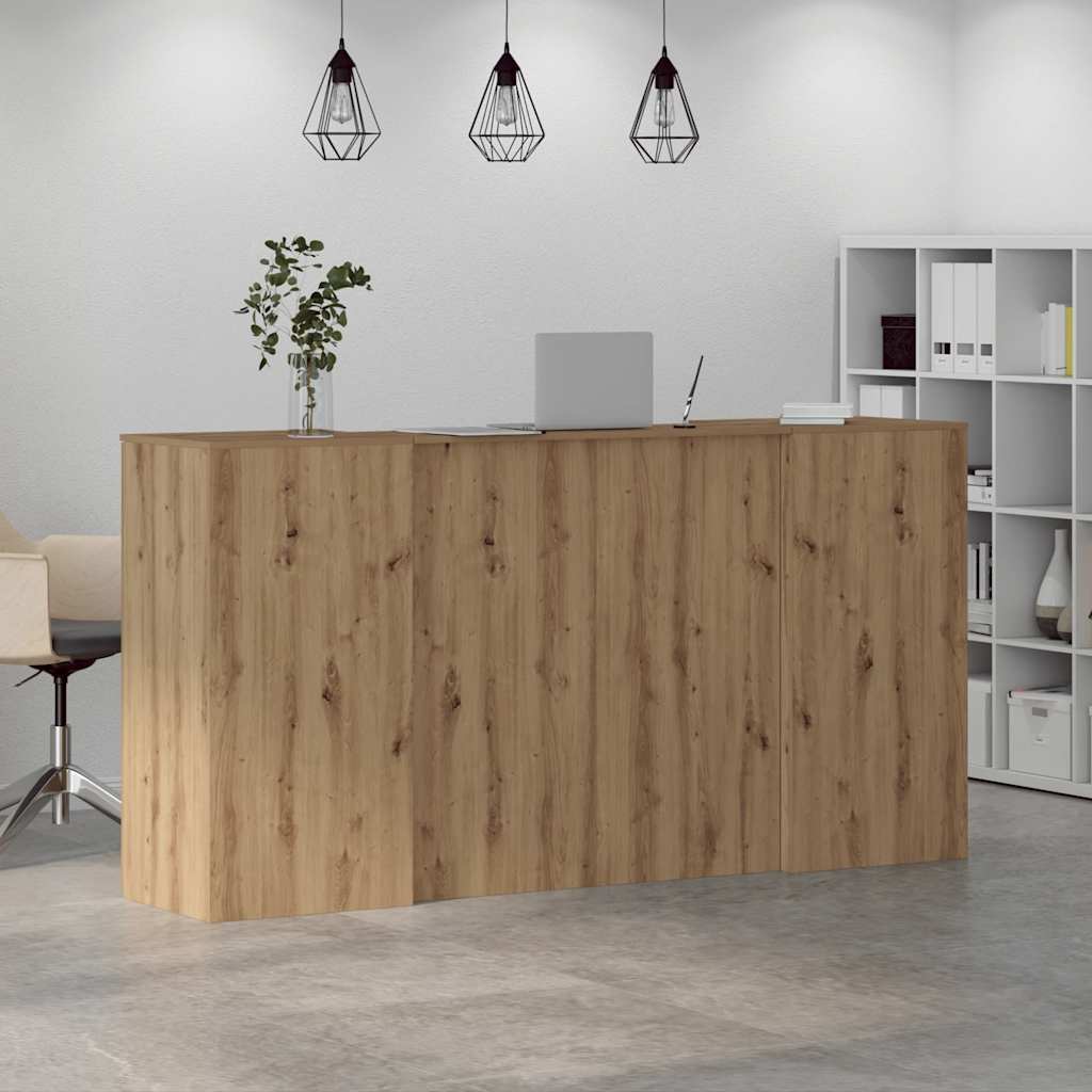 vidaXL Reception Desk Artisan Oak 200x50x103.5 cm Engineered Wood