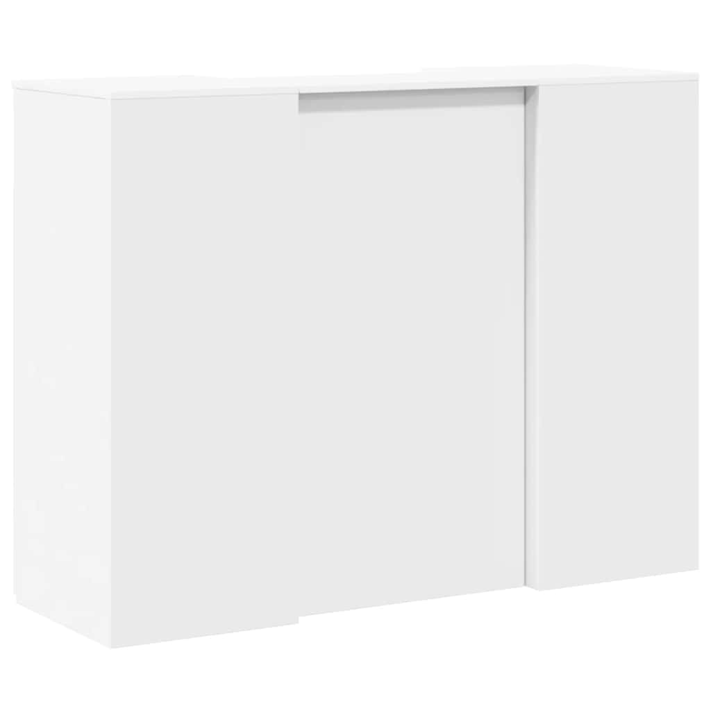 vidaXL Reception Desk White 135x50x103.5 cm Engineered Wood