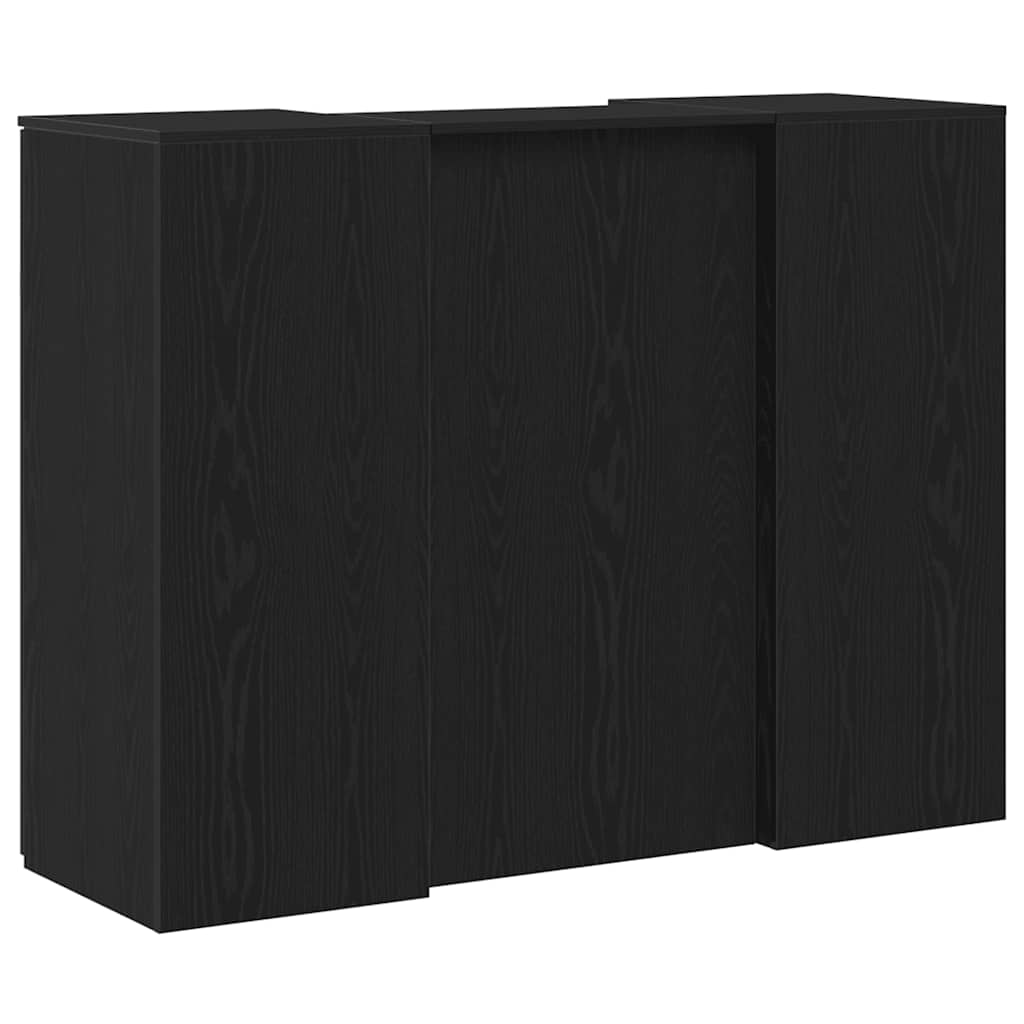 vidaXL Reception Desk Black Oak 135x50x103.5 cm Engineered Wood