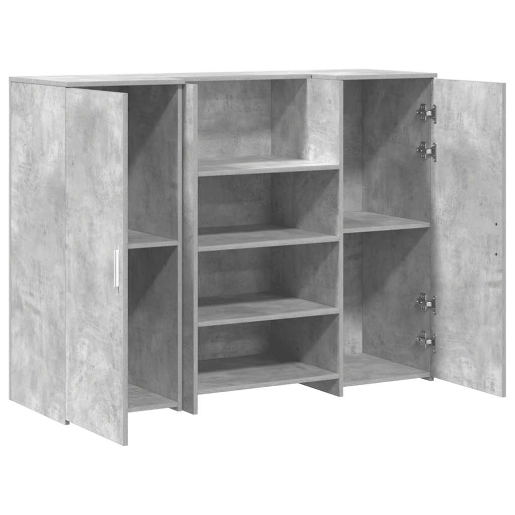 vidaXL Reception Desk Concrete Grey 135x50x103.5 cm Engineered Wood