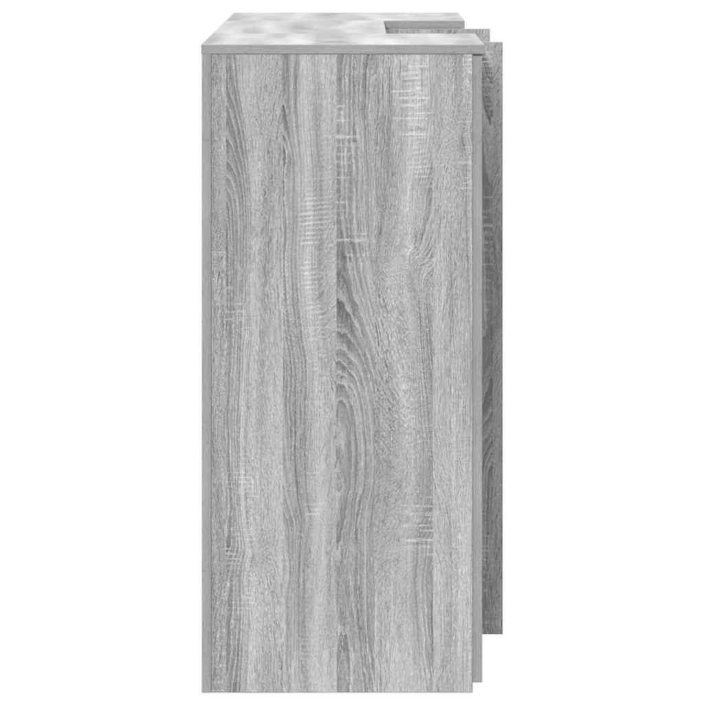 vidaXL Reception Desk Grey Sonoma 135x50x103.5 cm Engineered Wood