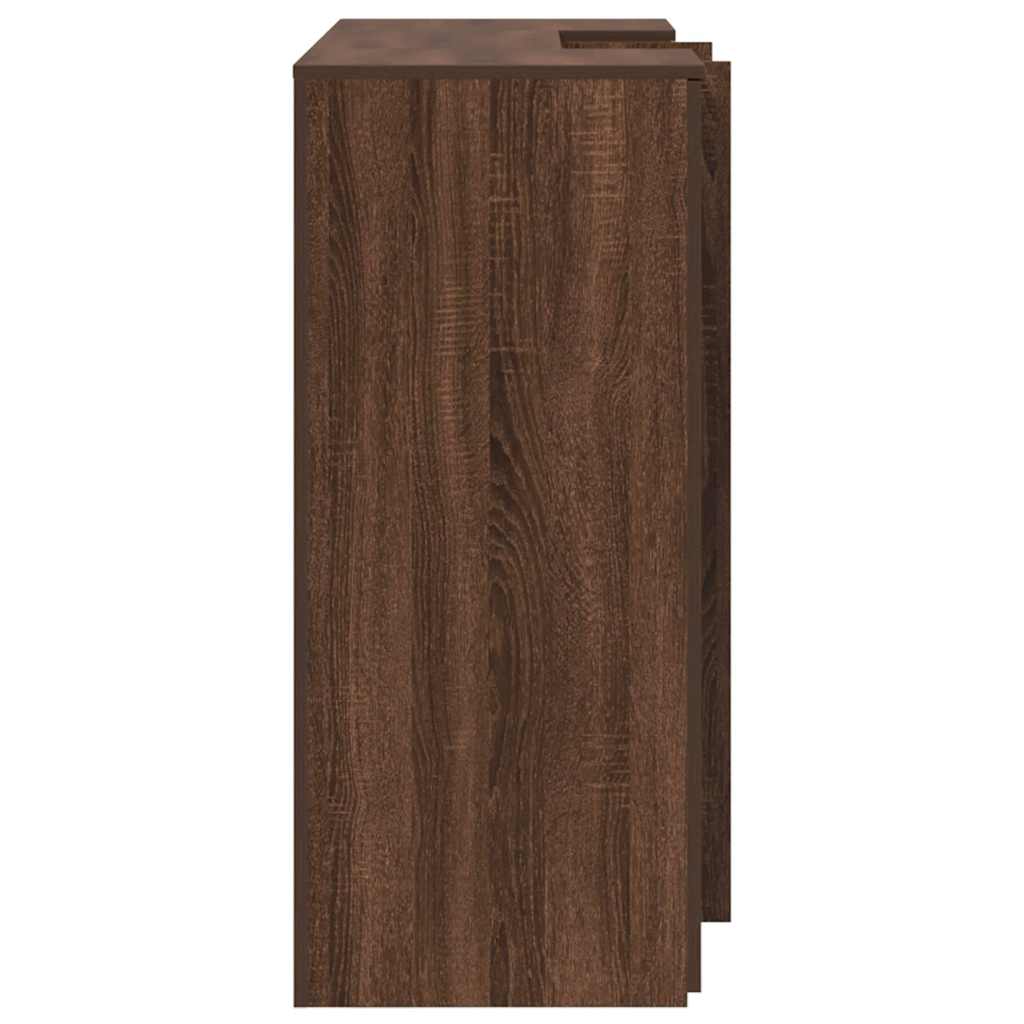 vidaXL Reception Desk Brown Oak 135x50x103.5 cm Engineered Wood