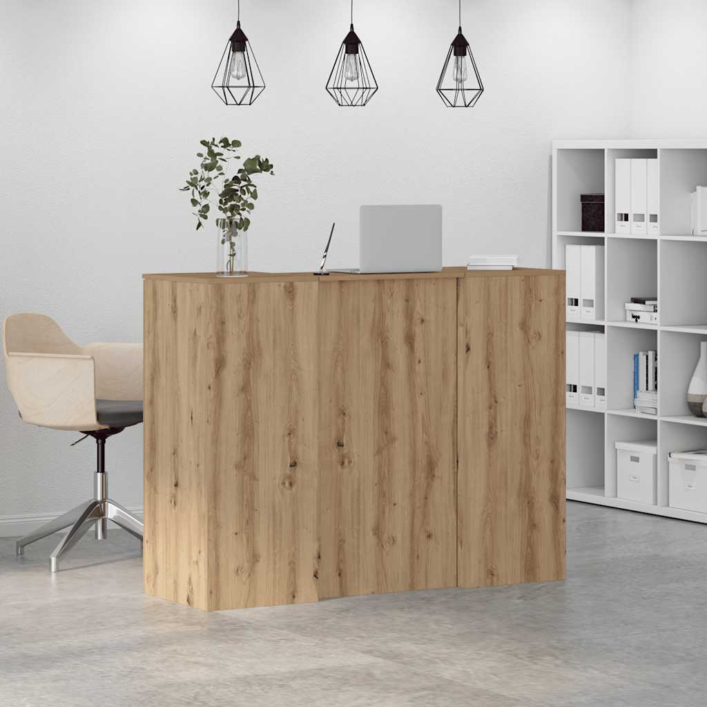 vidaXL Reception Desk Artisan Oak 135x50x103.5 cm Engineered Wood