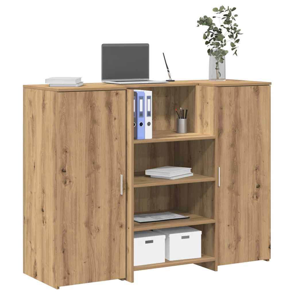 vidaXL Reception Desk Artisan Oak 135x50x103.5 cm Engineered Wood