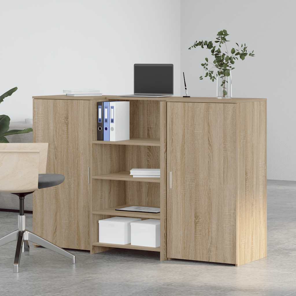 vidaXL Reception Desk Sonoma Oak 155x50x103.5 cm Engineered Wood