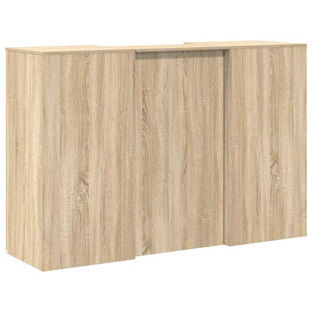 vidaXL Reception Desk Sonoma Oak 155x50x103.5 cm Engineered Wood