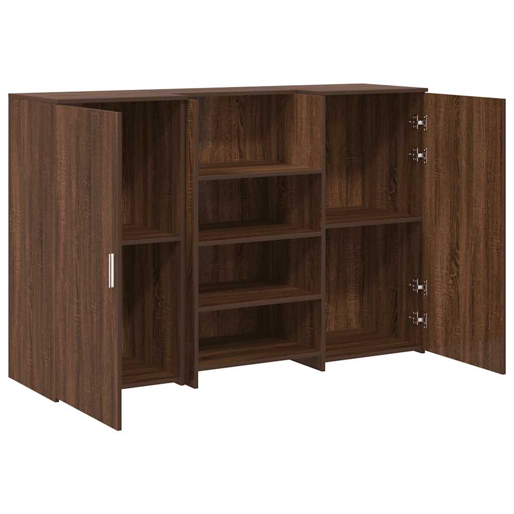 vidaXL Reception Desk Brown Oak 155x50x103.5 cm Engineered Wood