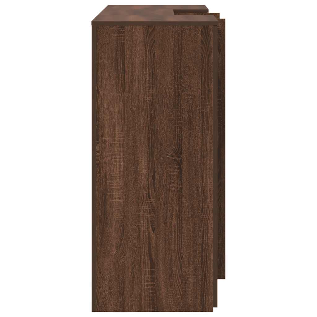 vidaXL Reception Desk Brown Oak 155x50x103.5 cm Engineered Wood