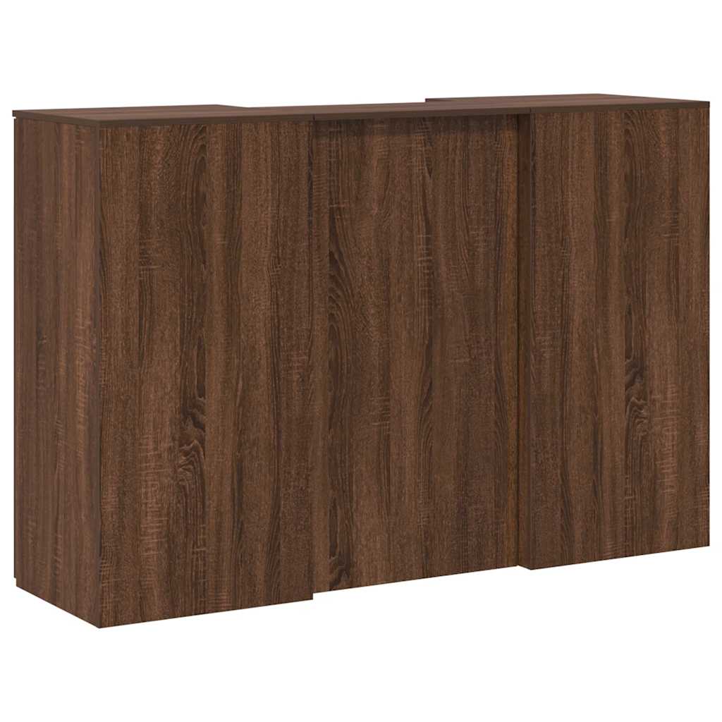 vidaXL Reception Desk Brown Oak 155x50x103.5 cm Engineered Wood