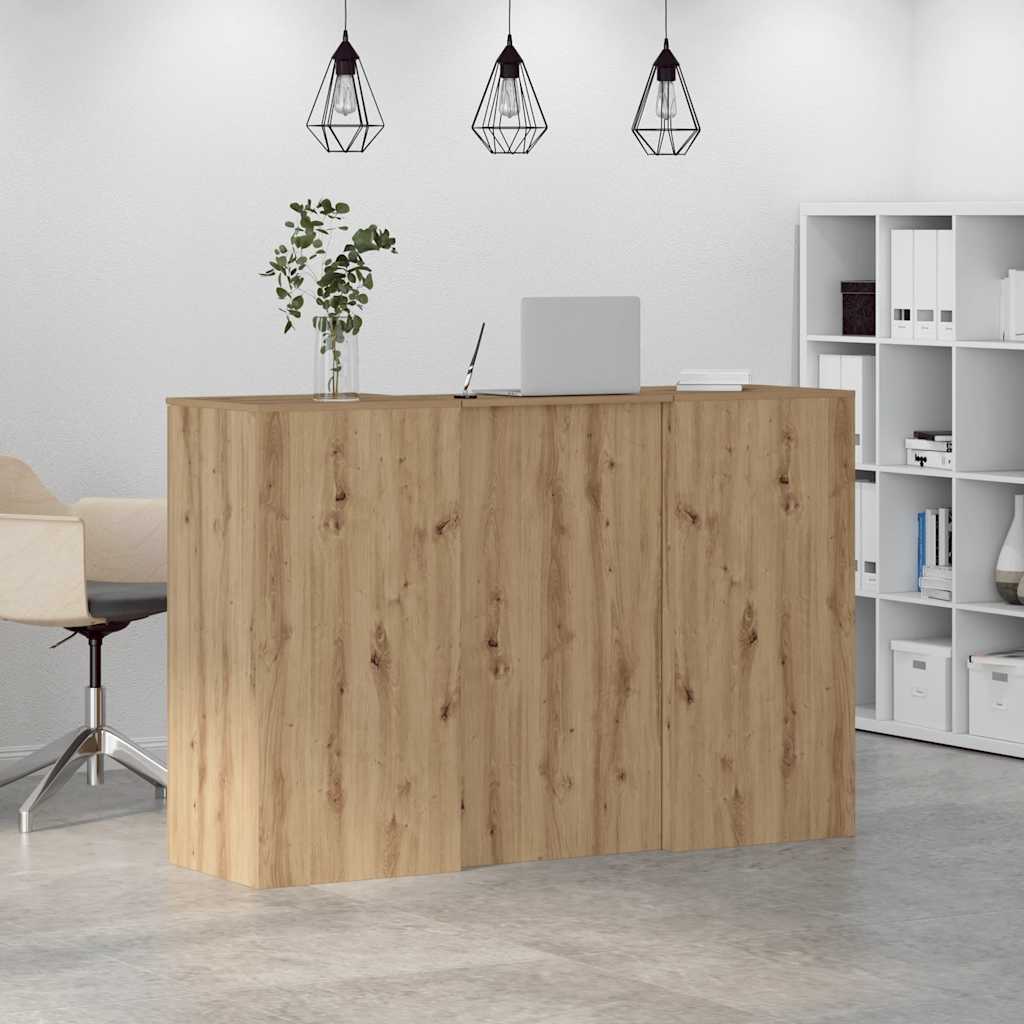 vidaXL Reception Desk Artisan Oak 155x50x103.5 cm Engineered Wood