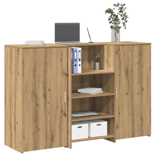 vidaXL Reception Desk Artisan Oak 155x50x103.5 cm Engineered Wood