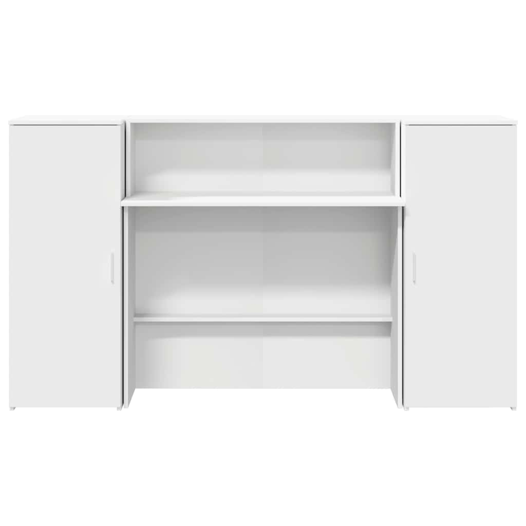 vidaXL Reception Desk White 180x50x103.5 cm Engineered Wood