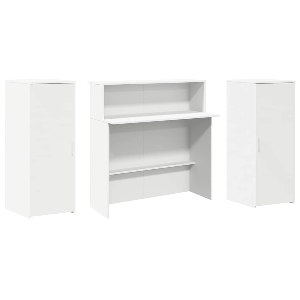 vidaXL Reception Desk White 180x50x103.5 cm Engineered Wood