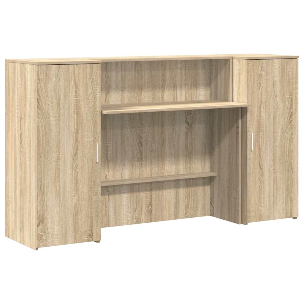 vidaXL Reception Desk Sonoma Oak 180x50x103.5 cm Engineered Wood