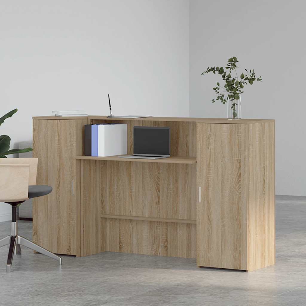 vidaXL Reception Desk Sonoma Oak 180x50x103.5 cm Engineered Wood