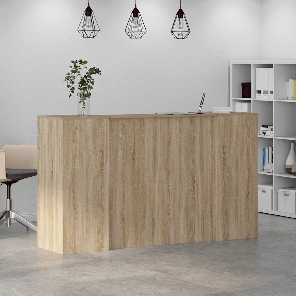 vidaXL Reception Desk Sonoma Oak 180x50x103.5 cm Engineered Wood