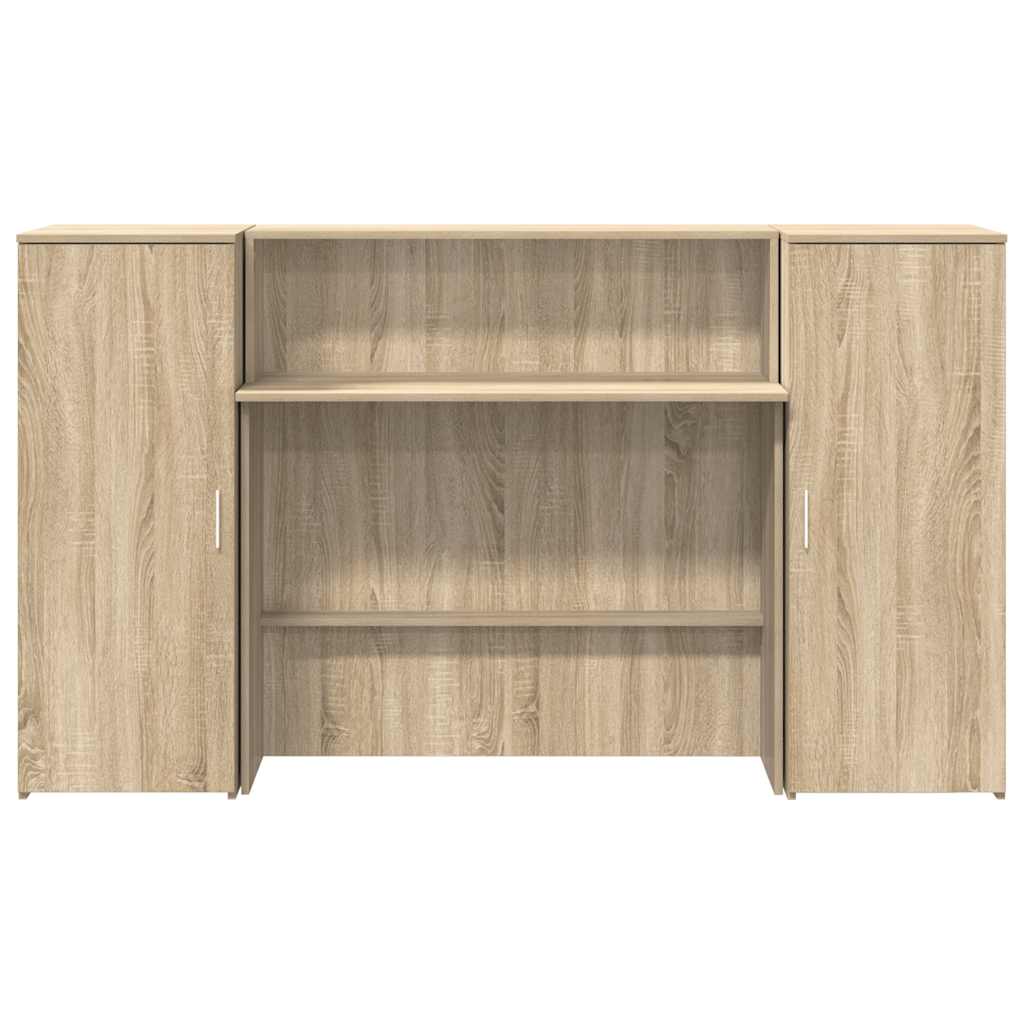 vidaXL Reception Desk Sonoma Oak 180x50x103.5 cm Engineered Wood