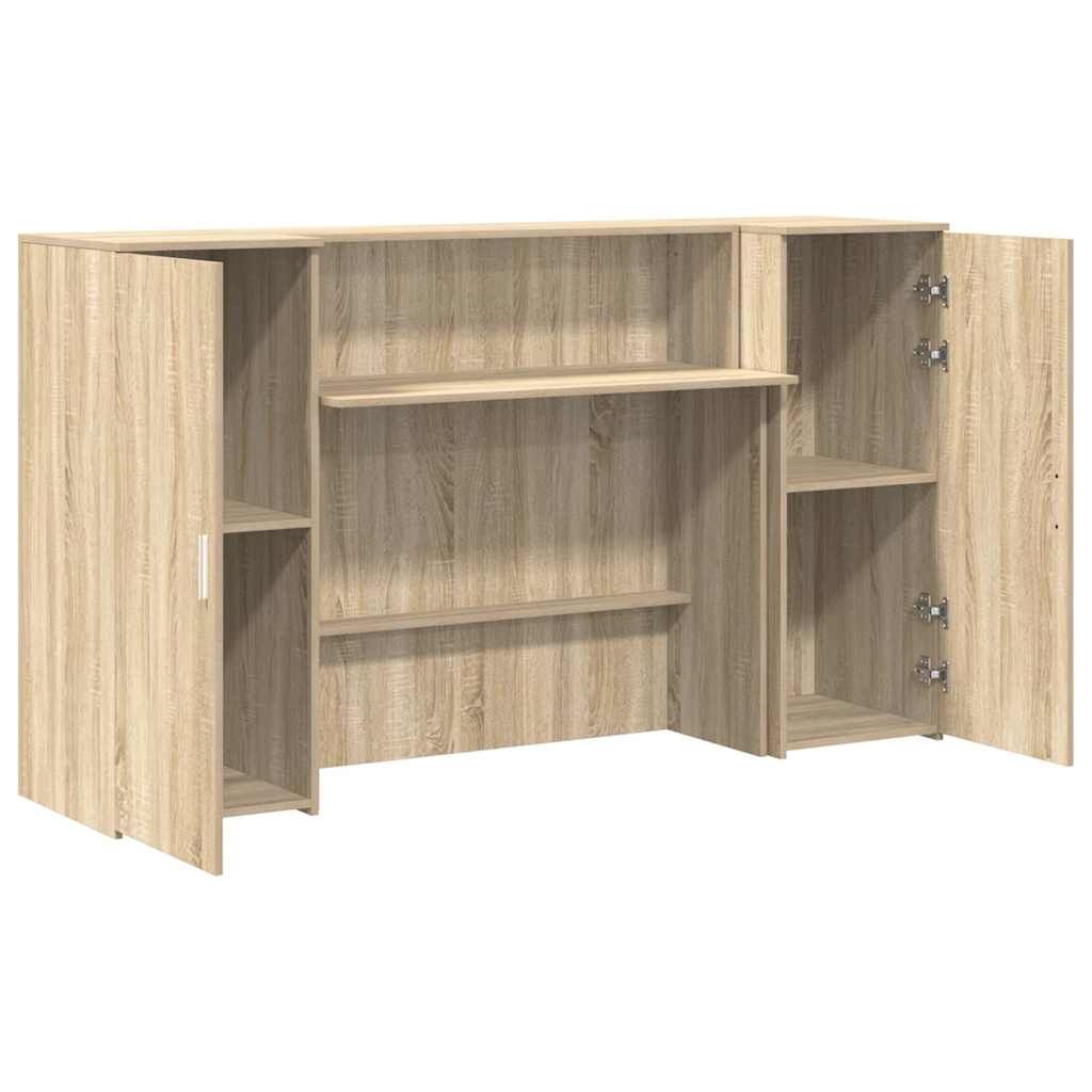 vidaXL Reception Desk Sonoma Oak 180x50x103.5 cm Engineered Wood