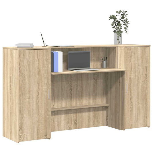 vidaXL Reception Desk Sonoma Oak 180x50x103.5 cm Engineered Wood