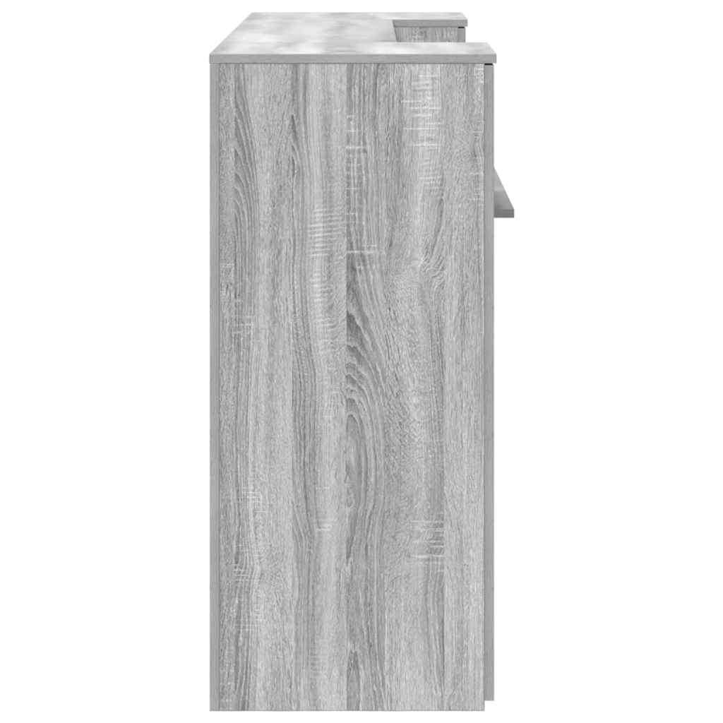 vidaXL Reception Desk Grey Sonoma 180x50x103.5 cm Engineered Wood