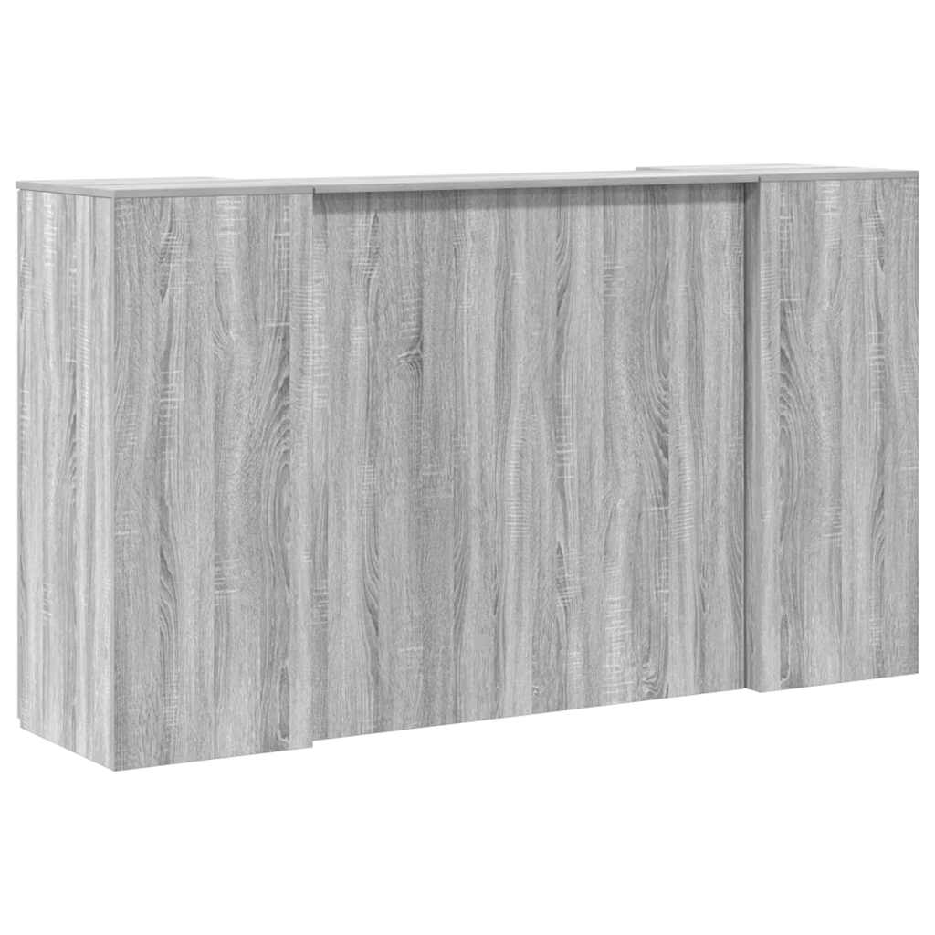 vidaXL Reception Desk Grey Sonoma 180x50x103.5 cm Engineered Wood