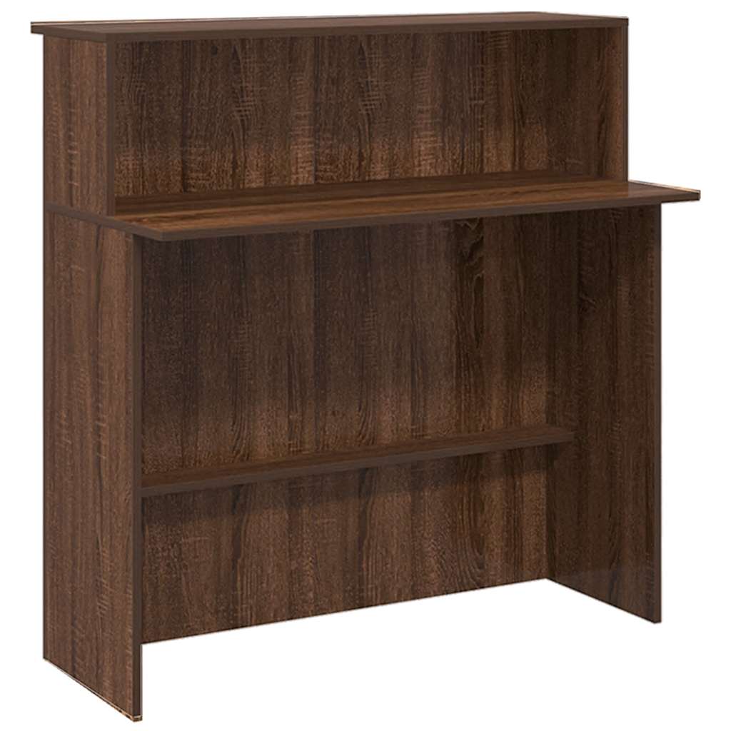 vidaXL Reception Desk Brown Oak 180x50x103.5 cm Engineered Wood