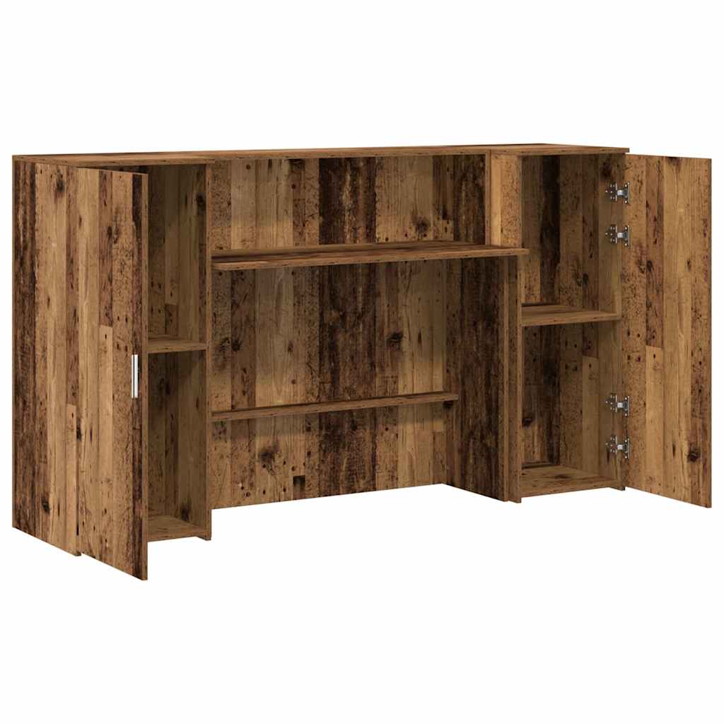 vidaXL Reception Desk Old Wood 180x50x103.5 cm Engineered Wood