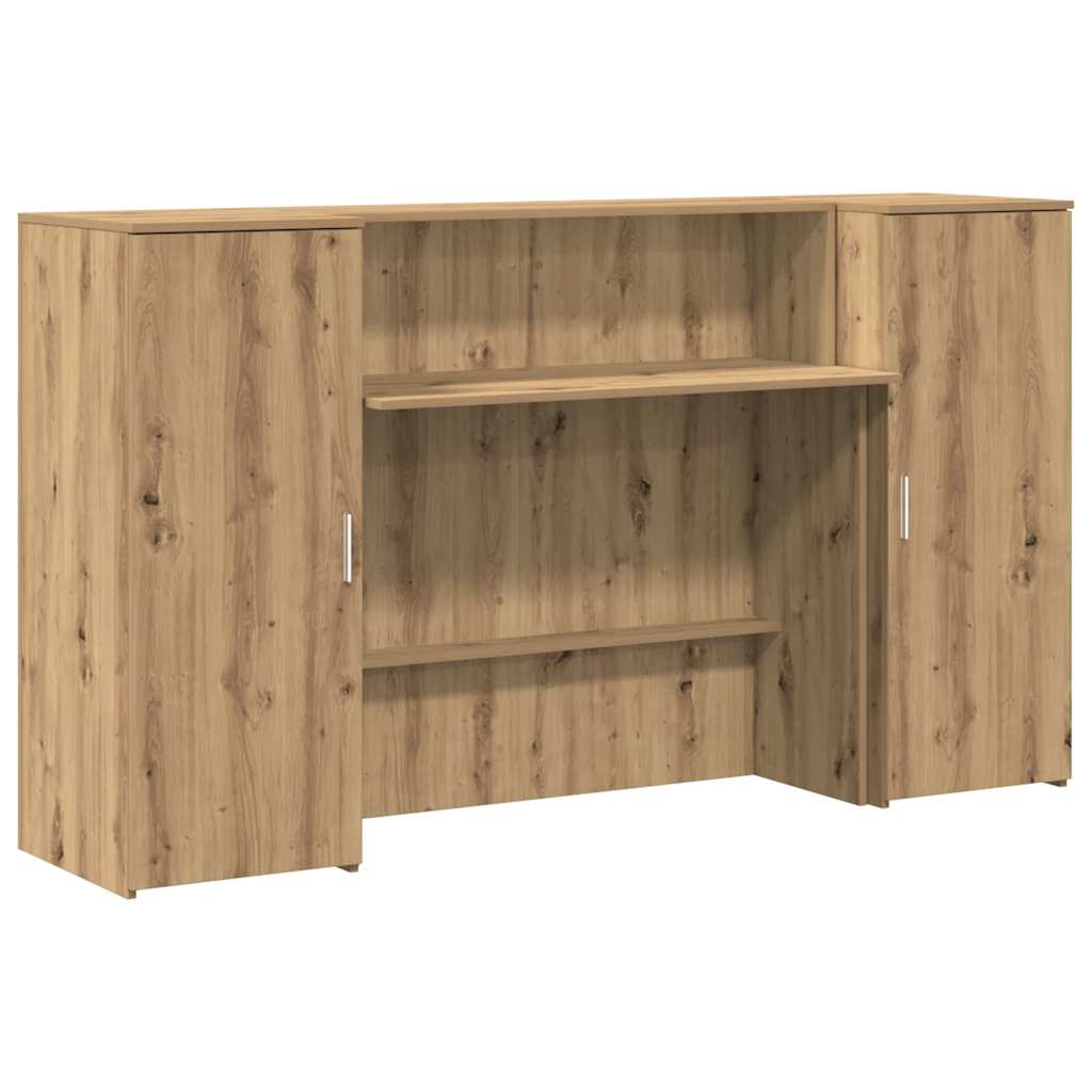 vidaXL Reception Desk Artisan Oak 180x50x103.5 cm Engineered Wood