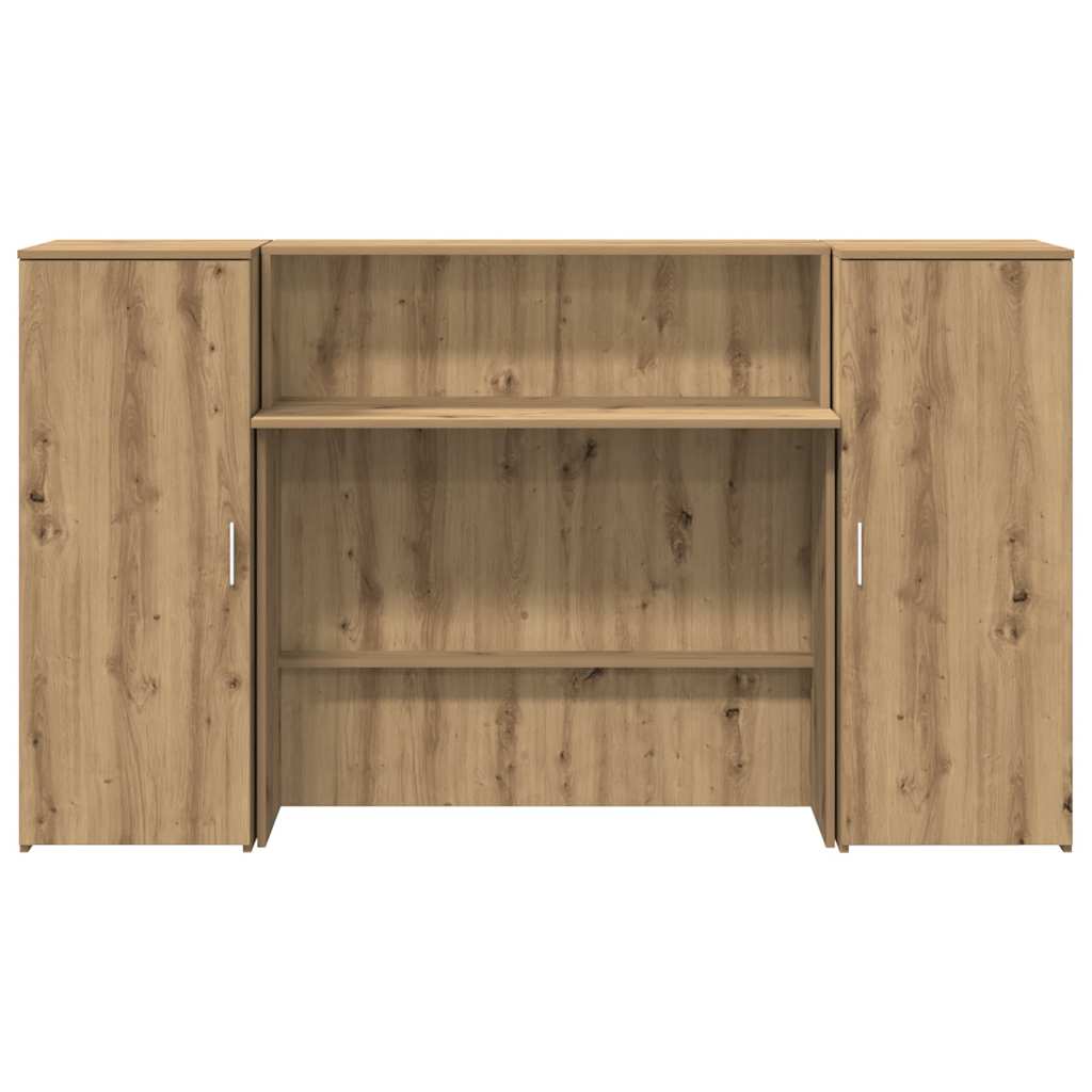 vidaXL Reception Desk Artisan Oak 180x50x103.5 cm Engineered Wood