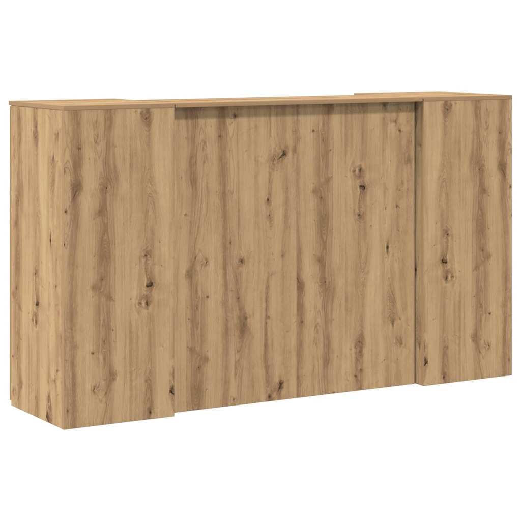 vidaXL Reception Desk Artisan Oak 180x50x103.5 cm Engineered Wood