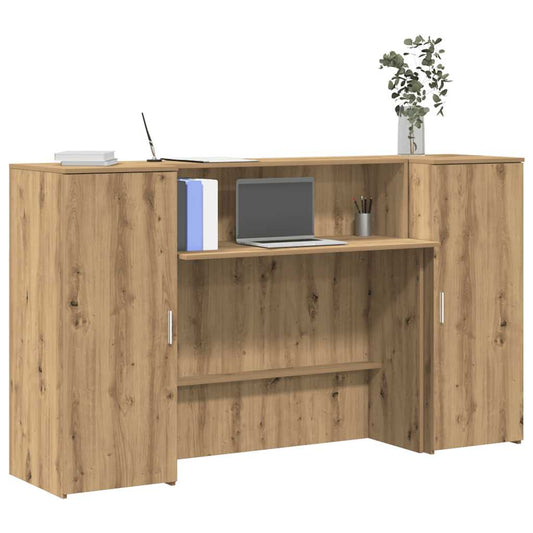 vidaXL Reception Desk Artisan Oak 180x50x103.5 cm Engineered Wood