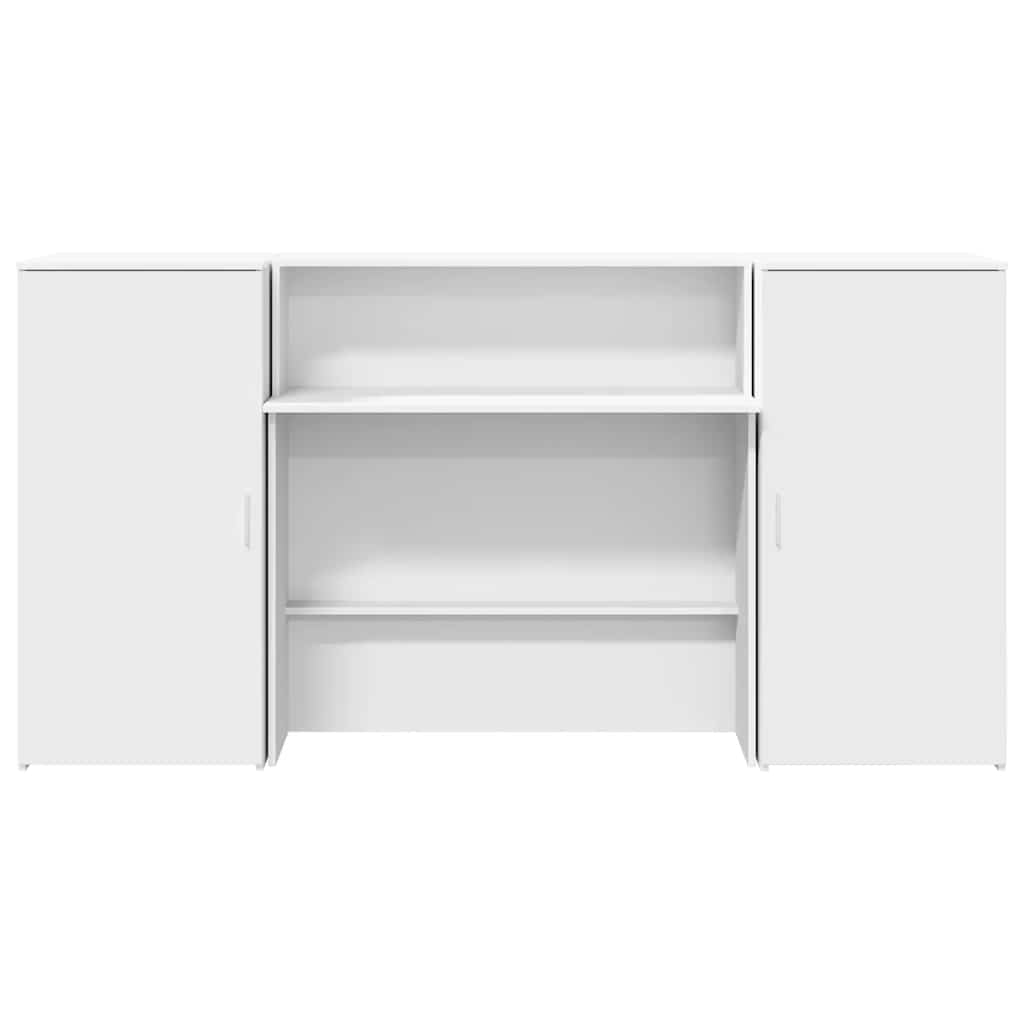 vidaXL Reception Desk White 200x50x103.5 cm Engineered Wood