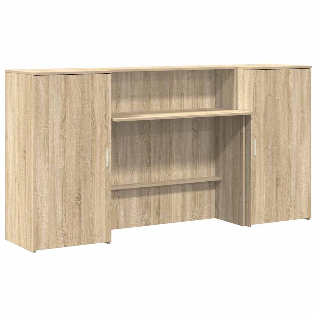 vidaXL Reception Desk Sonoma Oak 200x50x103.5 cm Engineered Wood