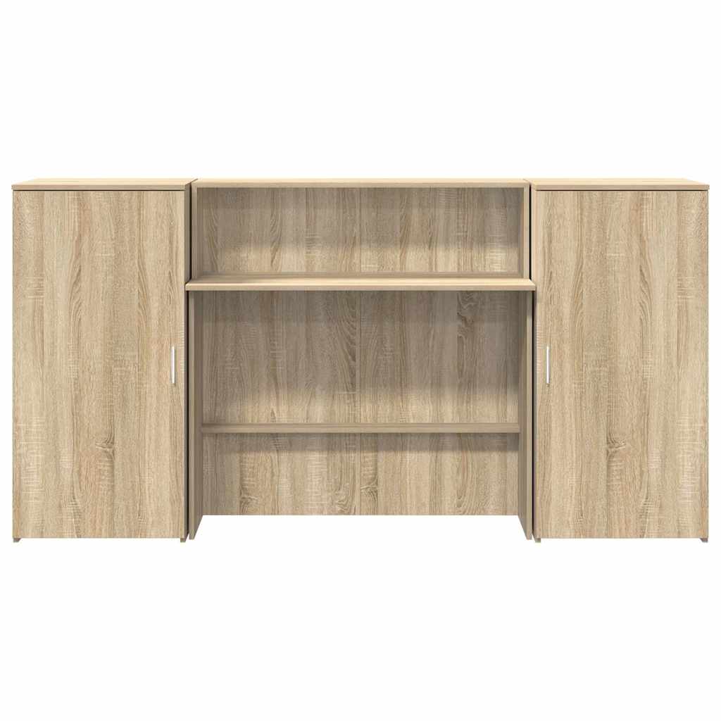 vidaXL Reception Desk Sonoma Oak 200x50x103.5 cm Engineered Wood