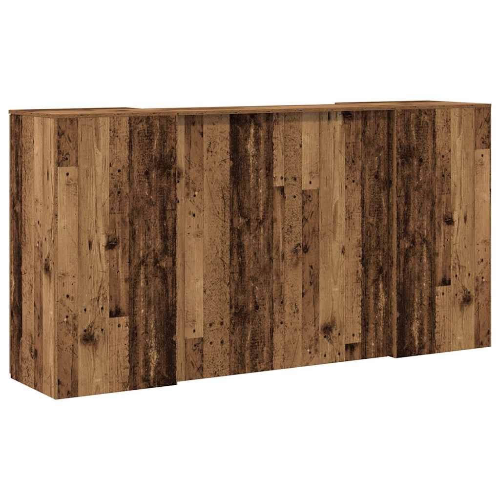 vidaXL Reception Desk Old Wood 200x50x103.5 cm Engineered Wood