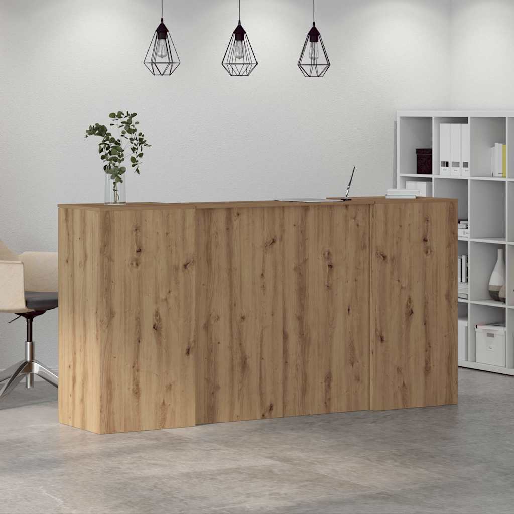 vidaXL Reception Desk Artisan Oak 200x50x103.5 cm Engineered Wood