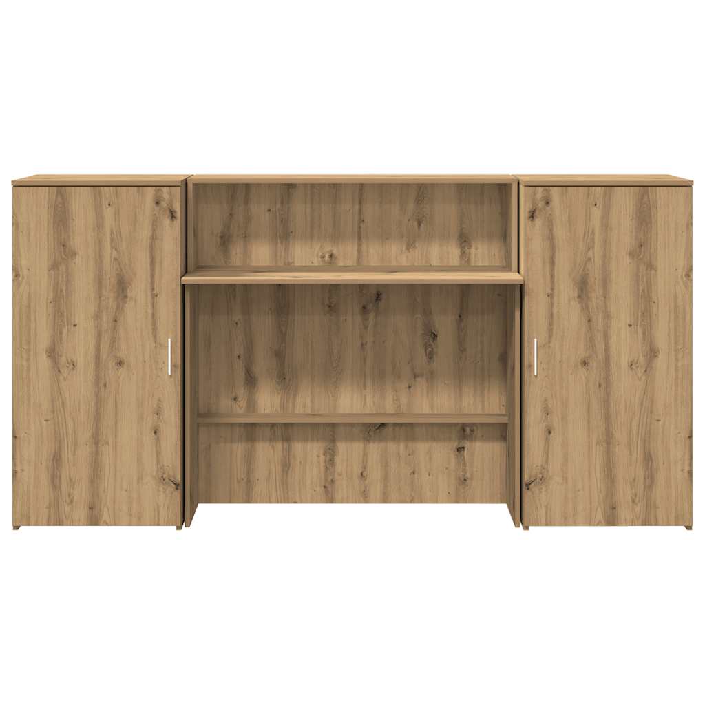 vidaXL Reception Desk Artisan Oak 200x50x103.5 cm Engineered Wood