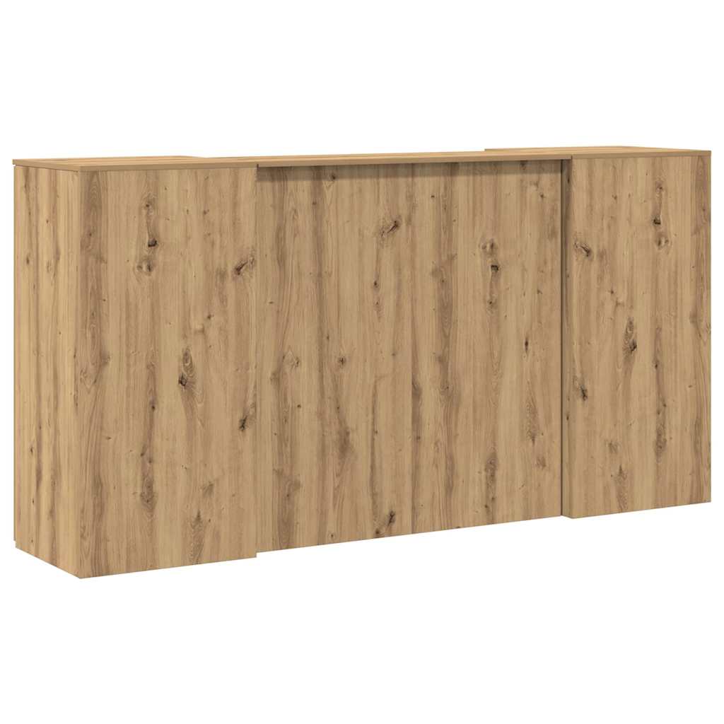 vidaXL Reception Desk Artisan Oak 200x50x103.5 cm Engineered Wood