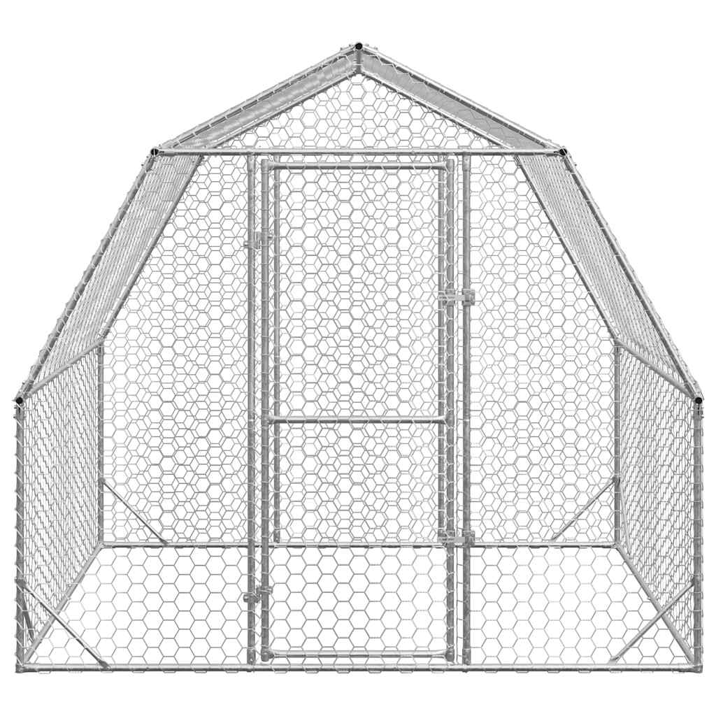 vidaXL Chicken Run 2.5x2x2.25 m Galvanised Steel