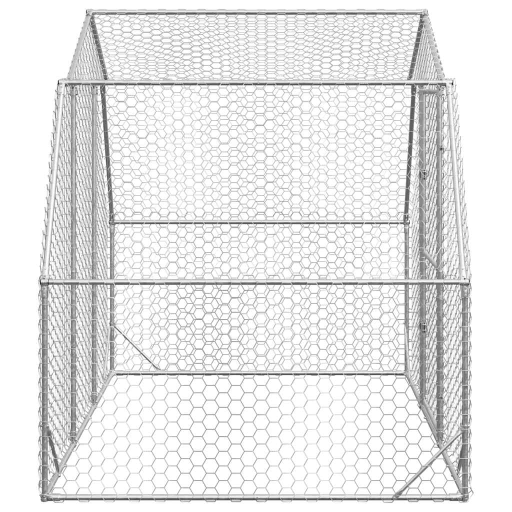 vidaXL Chicken Run 2.5x2x2.25 m Galvanised Steel