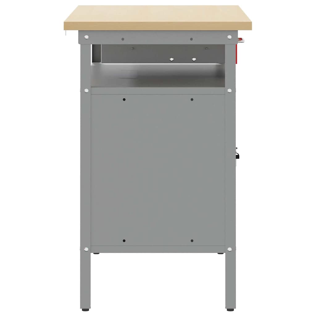 Work Bench with Drawer with Shelf Red and Grey 100 x 55 x 85 cm