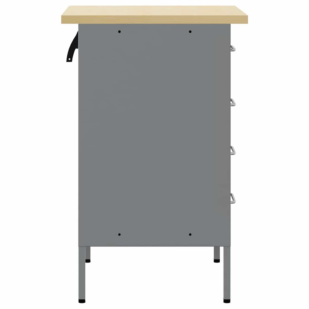 Work Bench with Drawer Black and Grey 50 x 55 x 85 cm