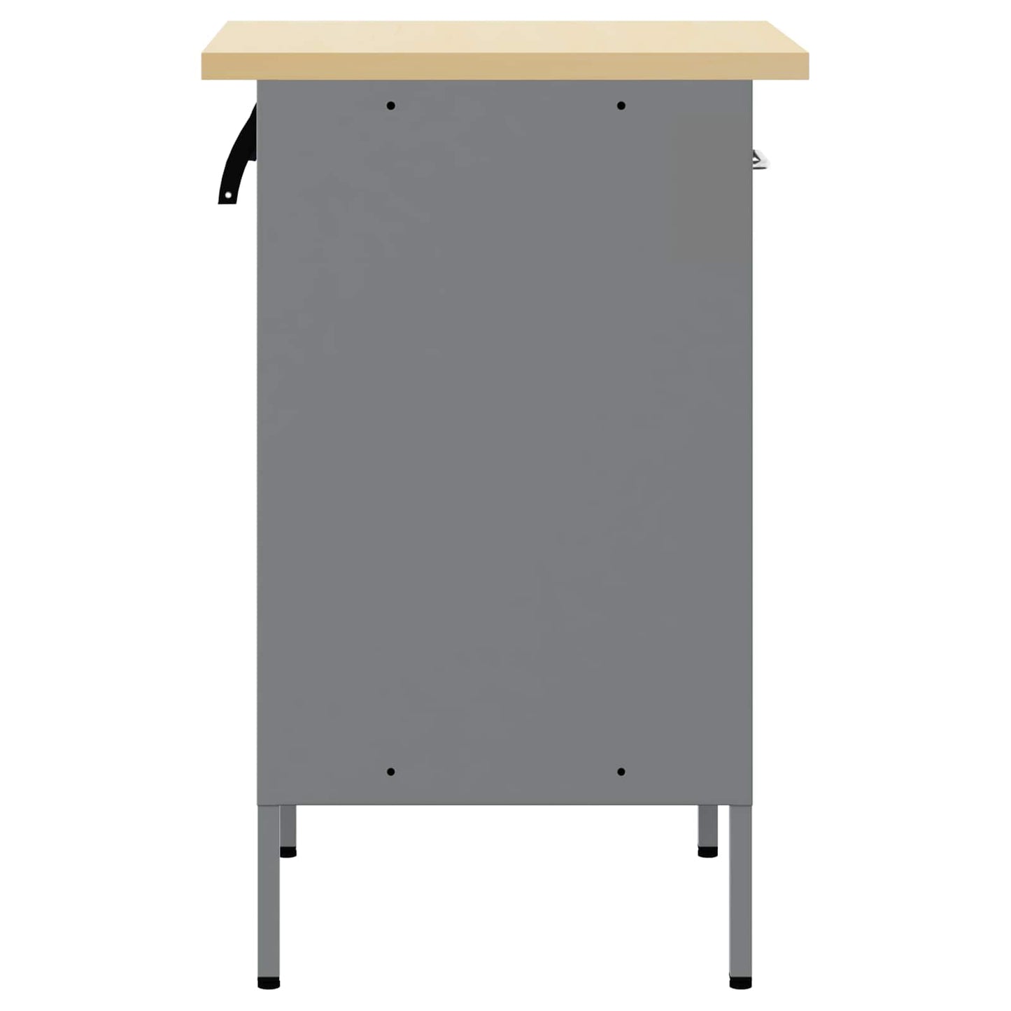 Work Bench with Drawer with Lock Black and Grey 50 x 55 x 85 cm