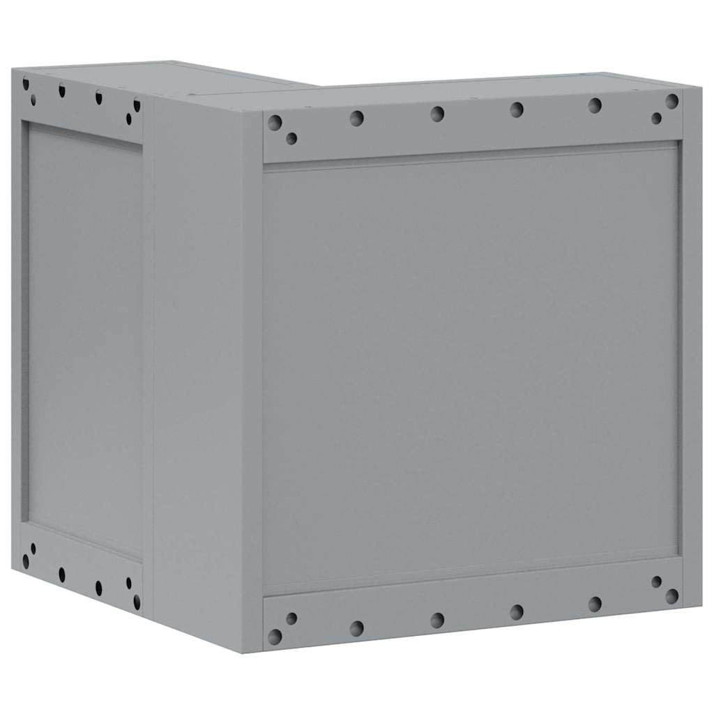 Tool Cabinet with Shelf with Lock Red and Grey 55 x 55 x 55 cm