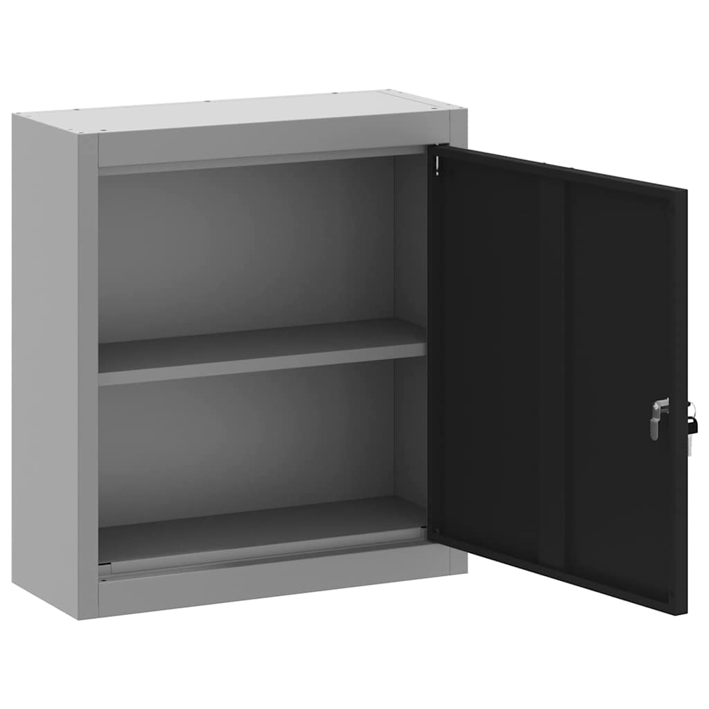 Tool Cabinet with Shelf Black and Grey 50 x 20 x 55 cm Steel