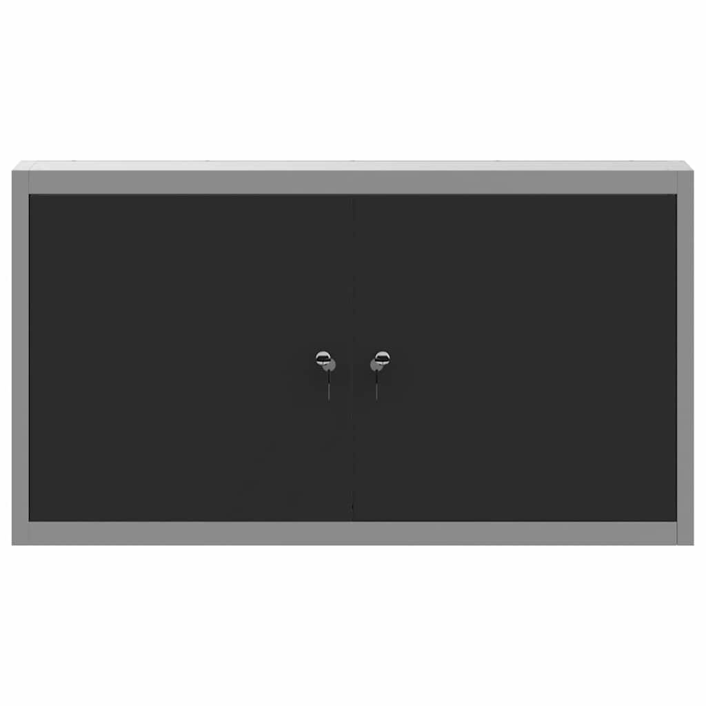 Tool Cabinet with Shelf Black and Grey 100 x 20 x 55 cm