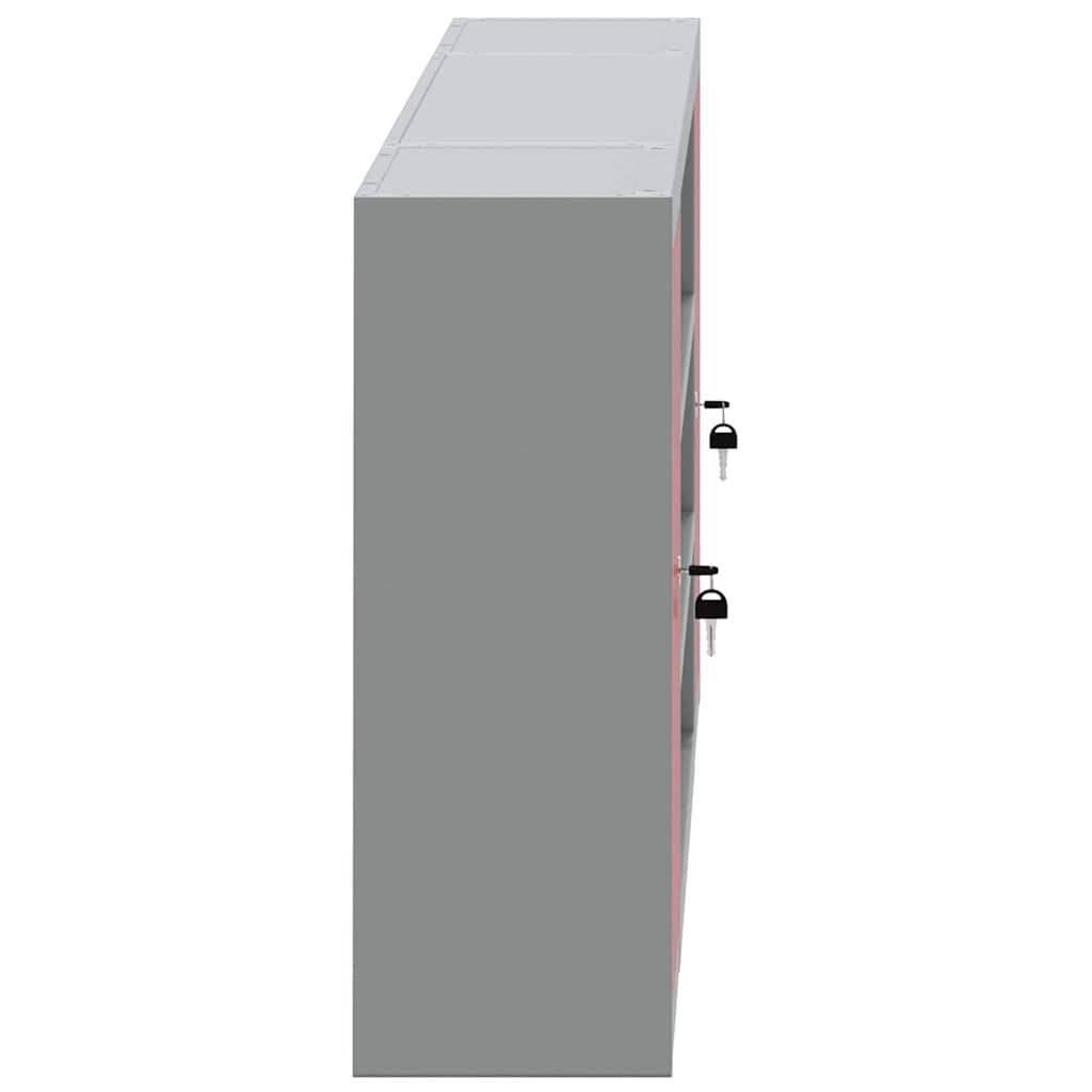 Tool Cabinet with Shelf with Lock Red and Grey 150 x 20 x 55 cm