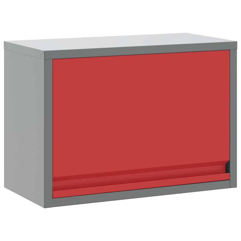 Tool Cabinet with Storage Red and Grey 50 x 25 x 35 cm
