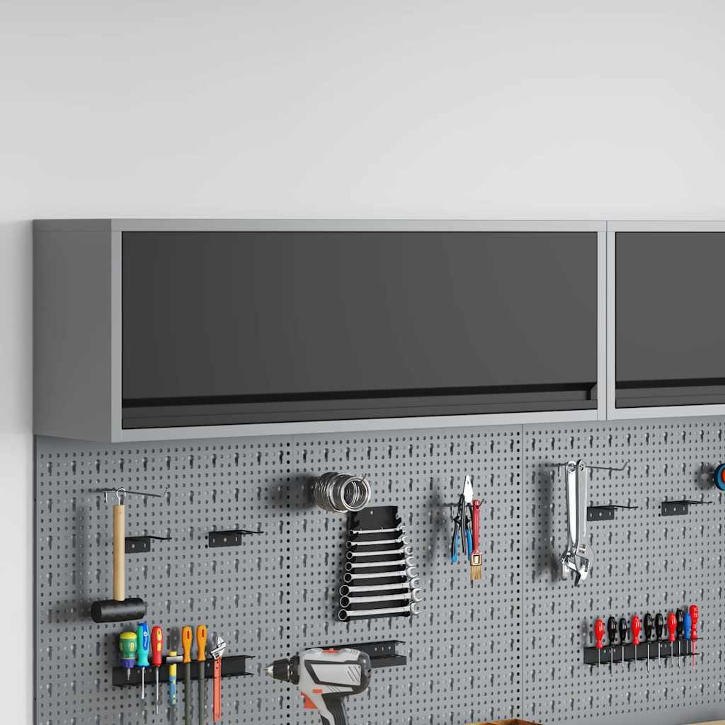 Tool Cabinet with Storage Black and Grey 100 x 25 x 35 cm