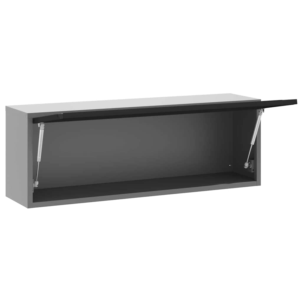 Tool Cabinet with Storage Black and Grey 100 x 25 x 35 cm